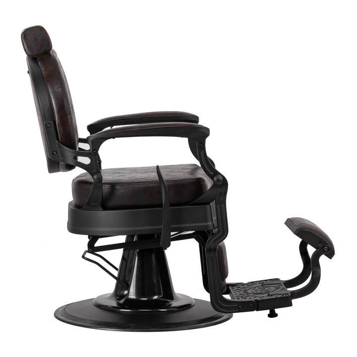 fauteuil de barbier gabbiano president marron 2