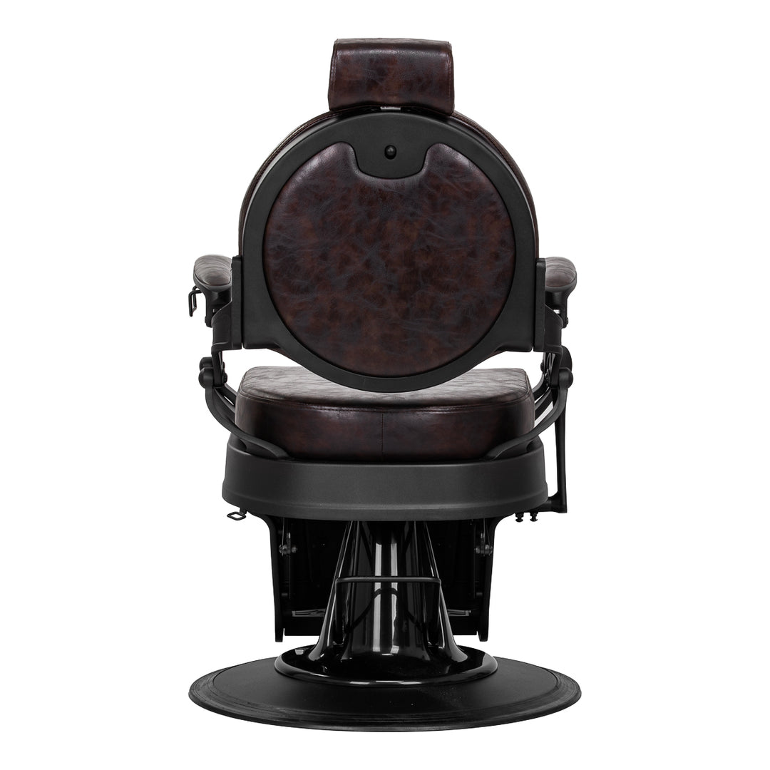 fauteuil de barbier gabbiano president marron 5