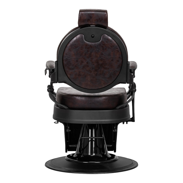 fauteuil de barbier gabbiano president marron 5