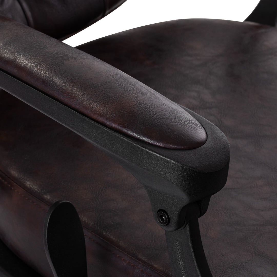 fauteuil de barbier gabbiano president marron 6