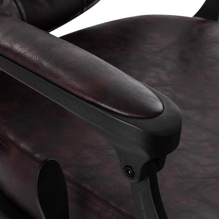 fauteuil de barbier gabbiano president marron 6