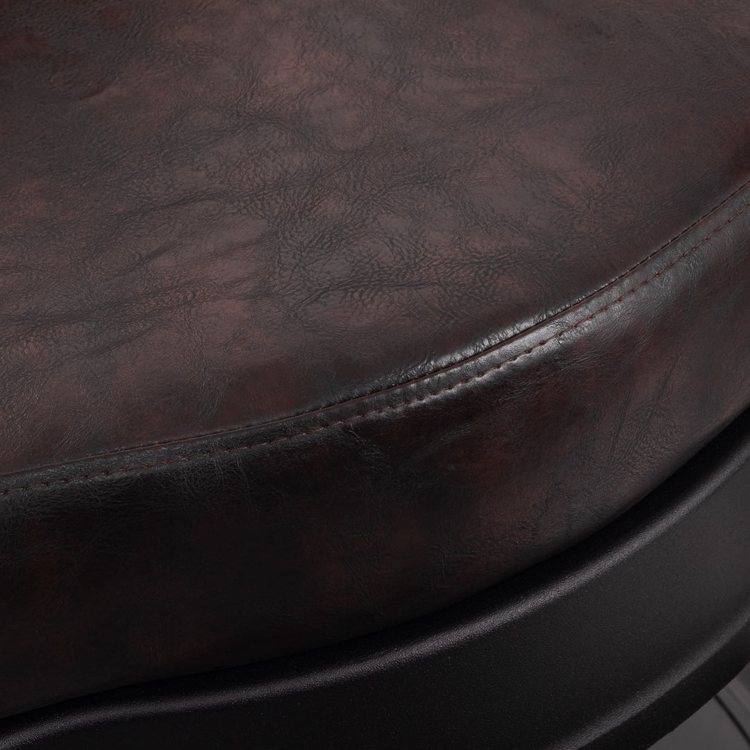 fauteuil de barbier gabbiano president marron 7