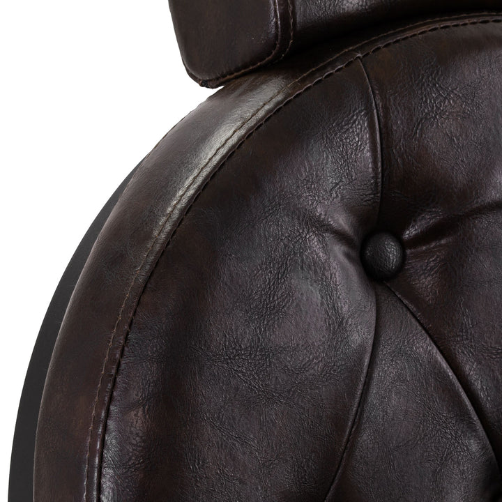 fauteuil de barbier gabbiano president marron 8