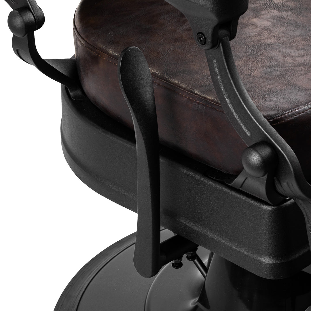fauteuil de barbier gabbiano president marron 9