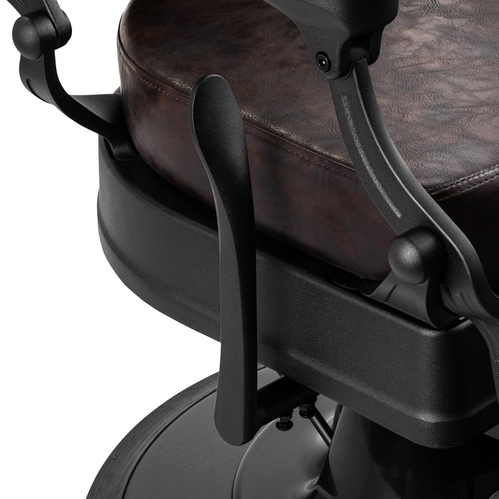 fauteuil de barbier gabbiano president marron 9