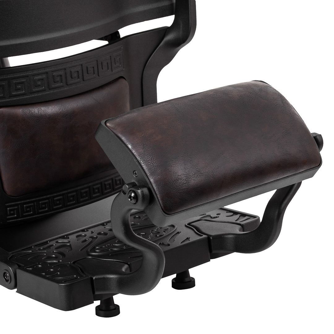 fauteuil de barbier gabbiano president marron 11