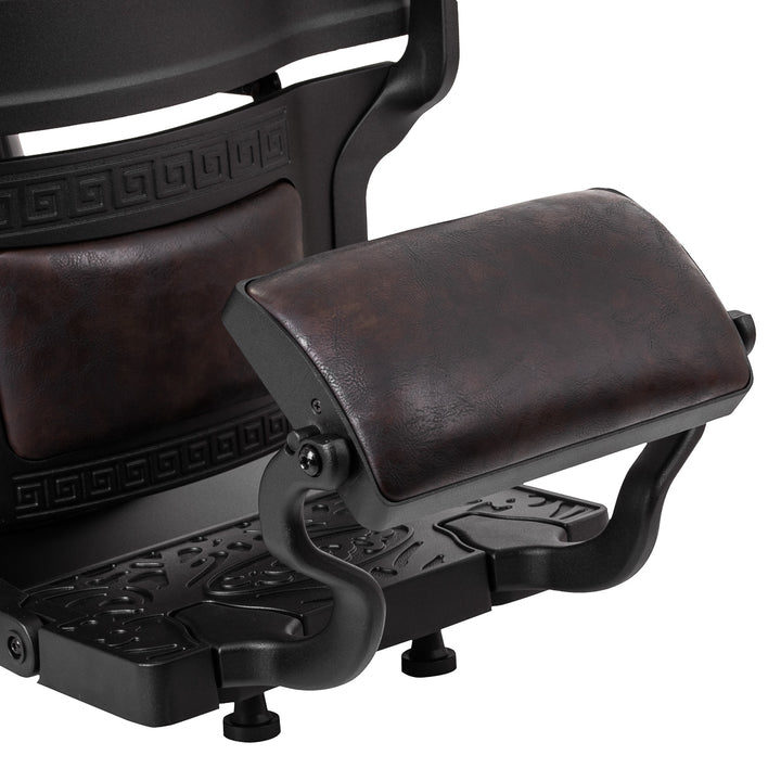 fauteuil de barbier gabbiano president marron 11