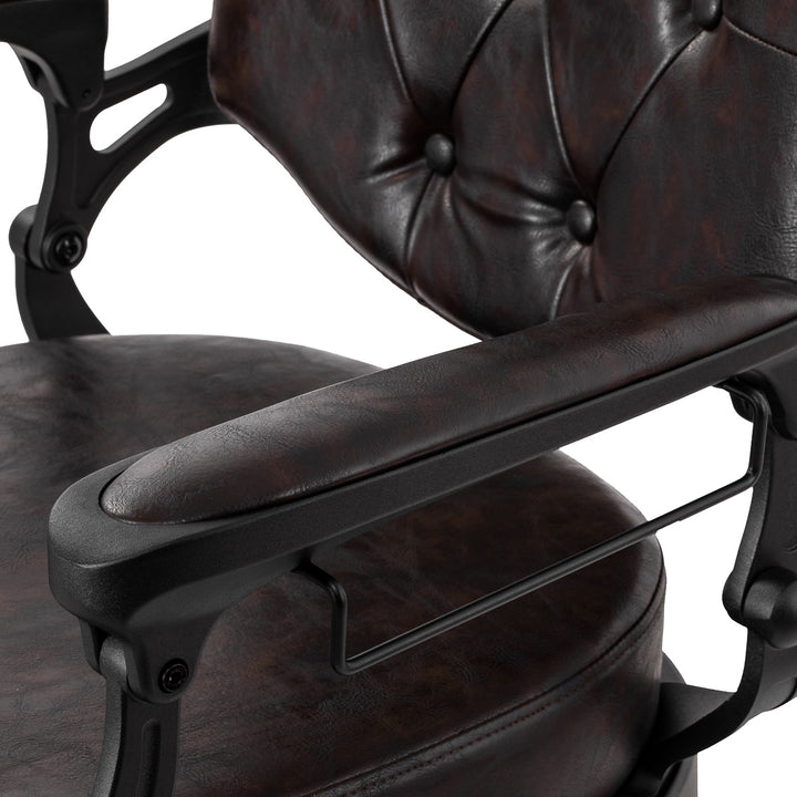 fauteuil de barbier gabbiano president marron 15