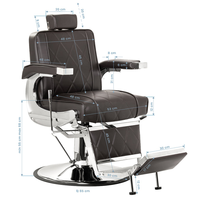 Fauteuil Barbier Hair System BM88066 Marron - image 14