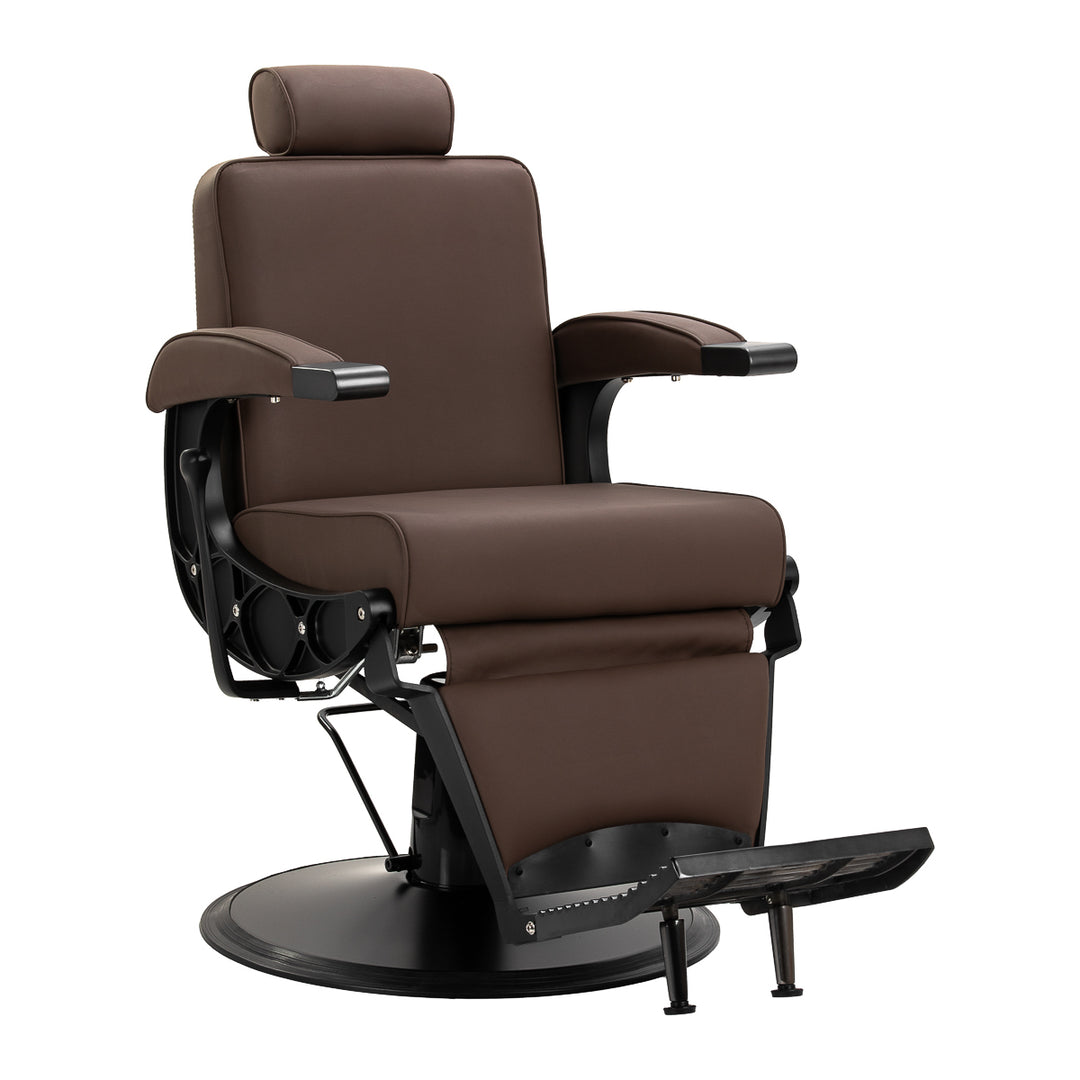 fauteuil de barbier gabbiano continental marron 1