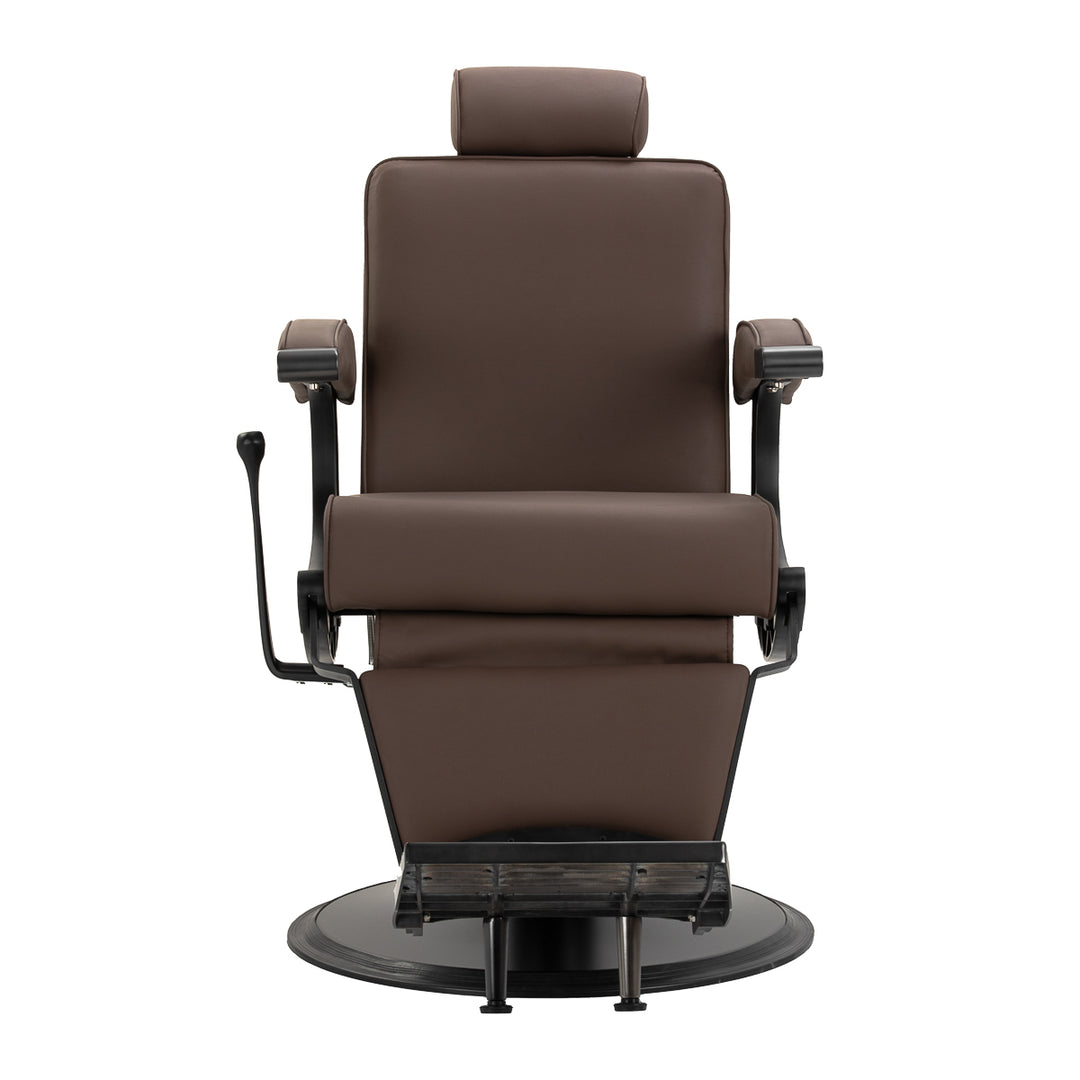 fauteuil de barbier gabbiano continental marron 2