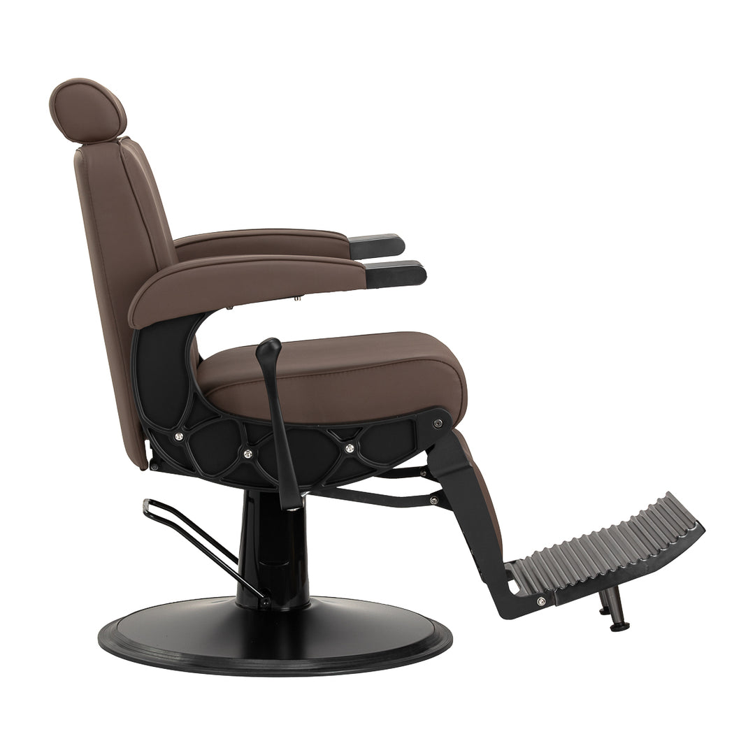 fauteuil de barbier gabbiano continental marron 4