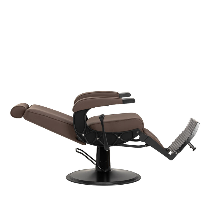 fauteuil de barbier gabbiano continental marron 5