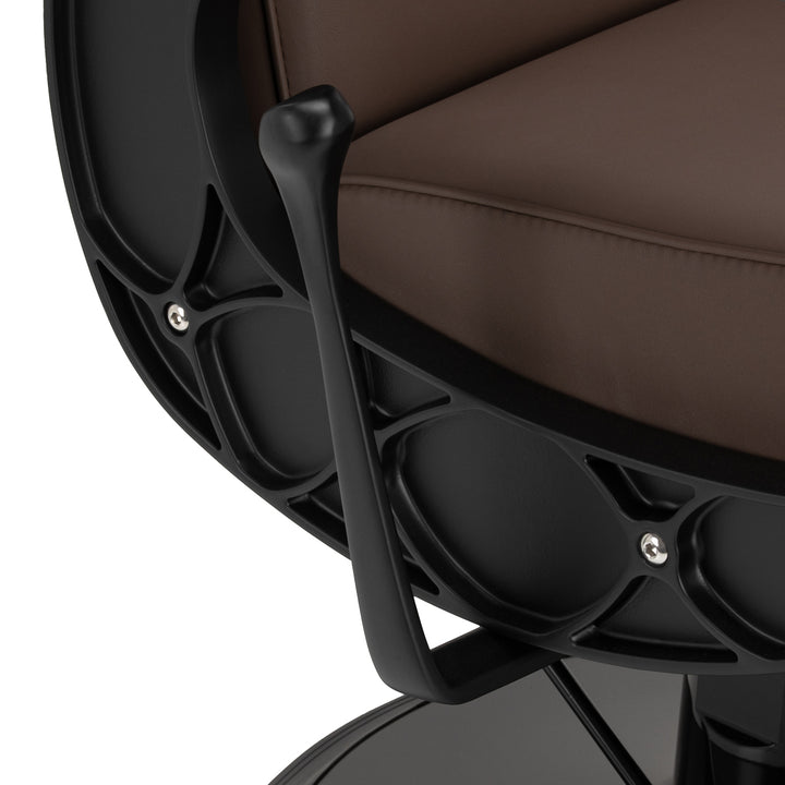 fauteuil de barbier gabbiano continental marron 6