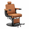Fauteuil Barbier Gabbiano Visionerio Marron‑Noir