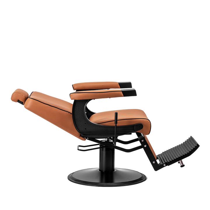 Fauteuil Barbier Gabbiano Visionerio Marron‑Noir - image 5