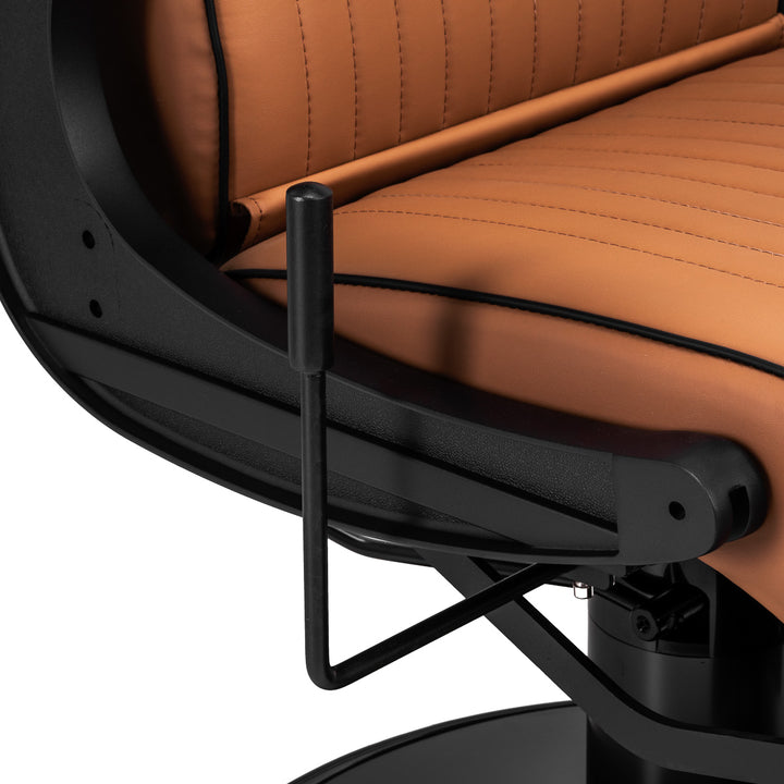 Fauteuil Barbier Gabbiano Visionerio Marron‑Noir - image 6