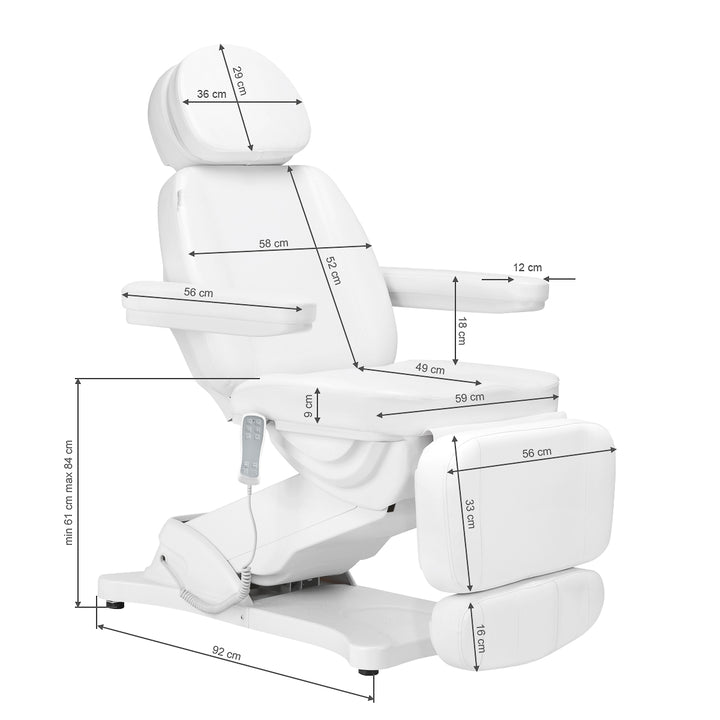 Fauteuil Esthétique Électrique Sillon Classic à 3 Moteurs v2 Blanc avec Chauffage - image 18
