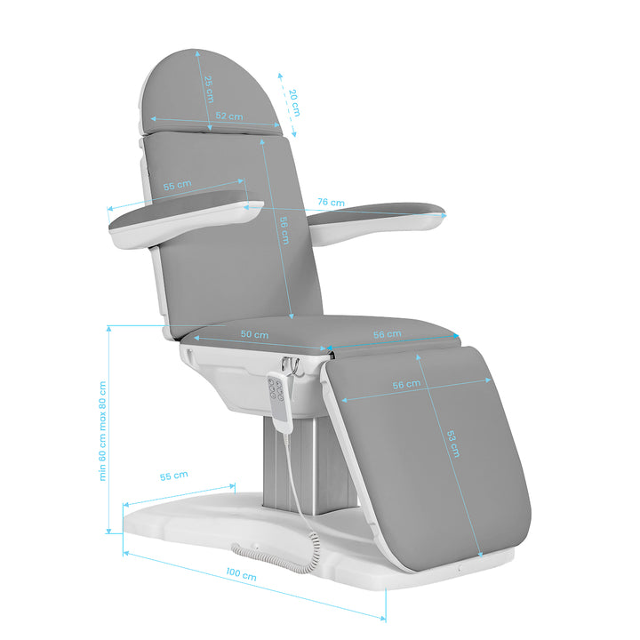 Fauteuil Esthétique Électrique Sillon Eclipse à 3 Moteurs Gris - image 11
