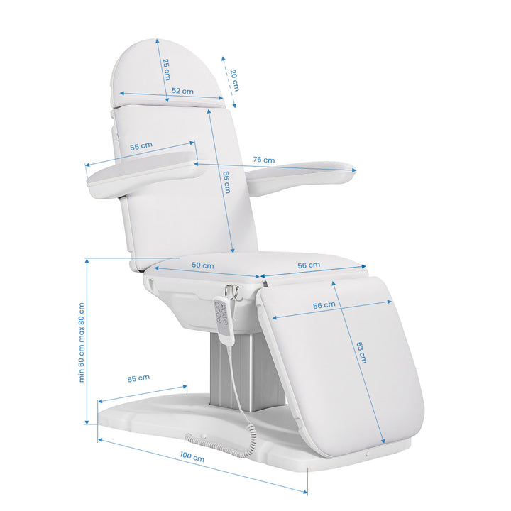 Fauteuil Esthétique Électrique Eclipse à 4 Moteurs Trendelenburg Blanc - image 13