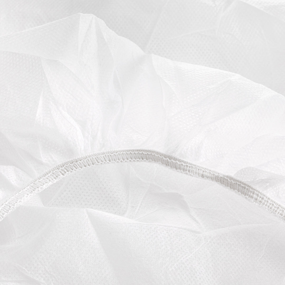 Drap-housse Jetable avec Élastique Polyester Blanc 5 pièces - image 2