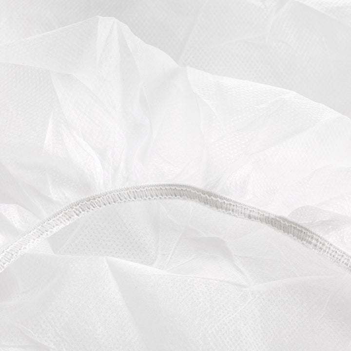 Drap-housse Jetable avec Élastique Polyester Blanc 5 pièces - image 2