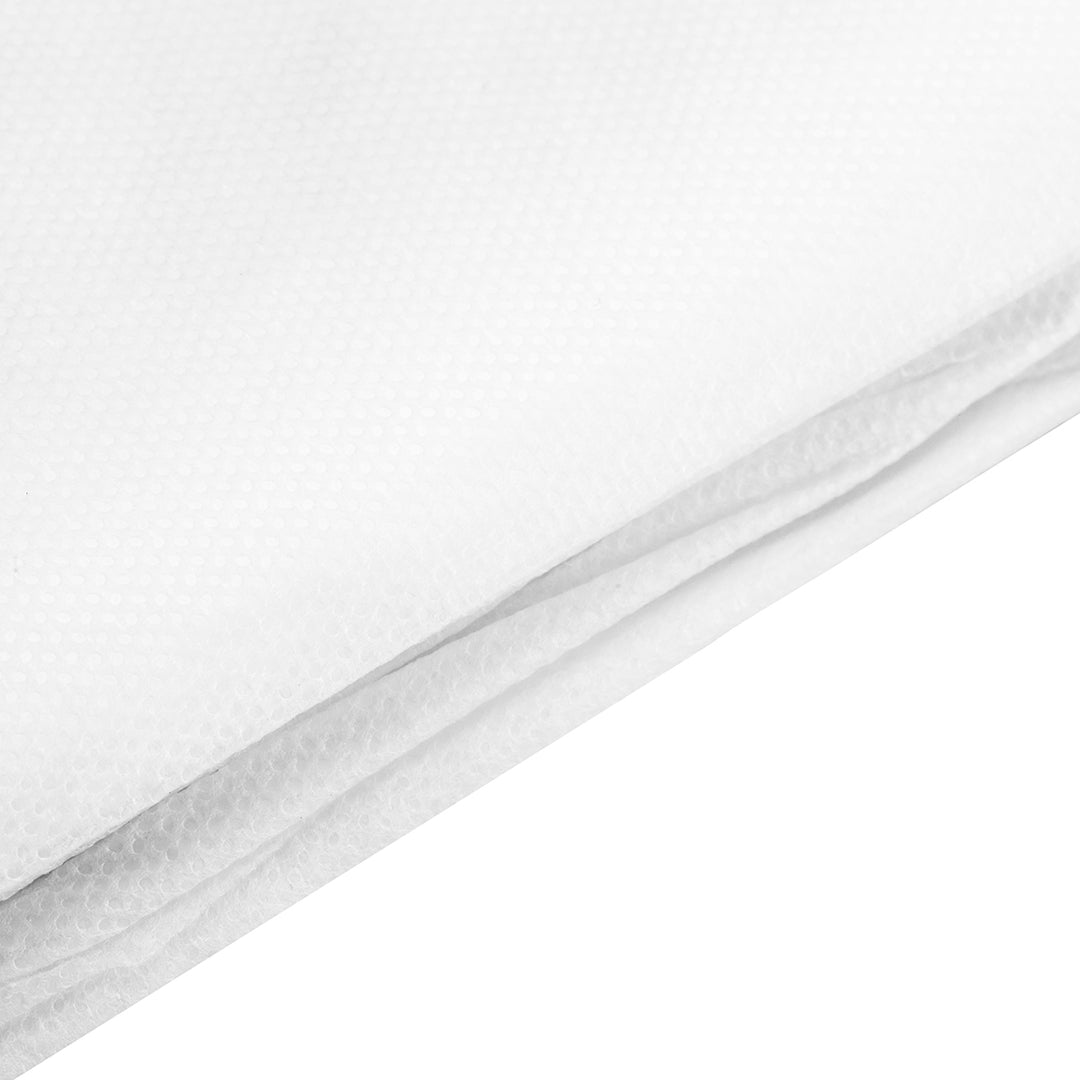 Drap-housse Jetable avec Élastique Polyester Blanc 5 pièces - image 3