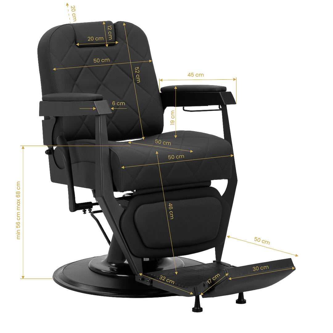 Fauteuil Barbier Gabbiano Bruno Noir-Noir - image 19