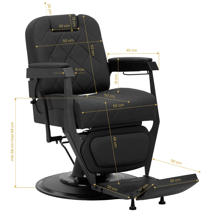 Fauteuil Barbier Gabbiano Bruno Noir-Noir - image 19
