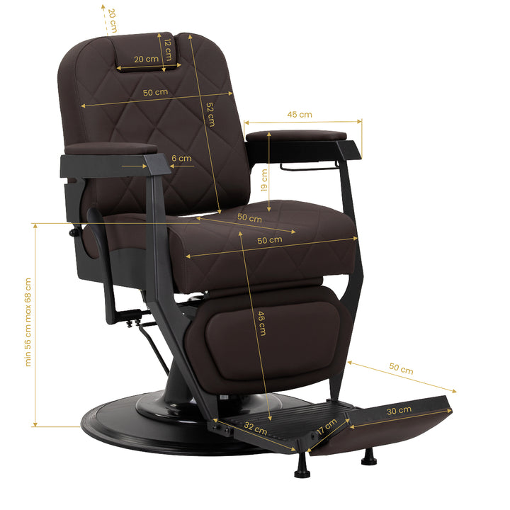 Fauteuil Barbier Gabbiano Bruno Marron-Noir - image 19