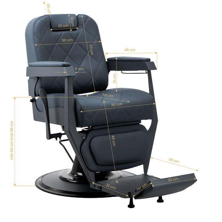 Fauteuil Barbier Gabbiano Bruno Bleu-Gris - image 18