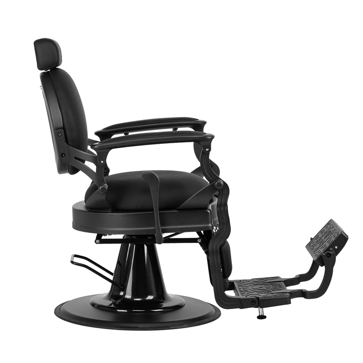 Fauteuil Barbier Gabbiano Niccolo Noir‑Noir sans Boutons - image 4