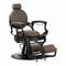 Fauteuil Barbier Gabbiano Niccolo Marron‑Noir sans Boutons