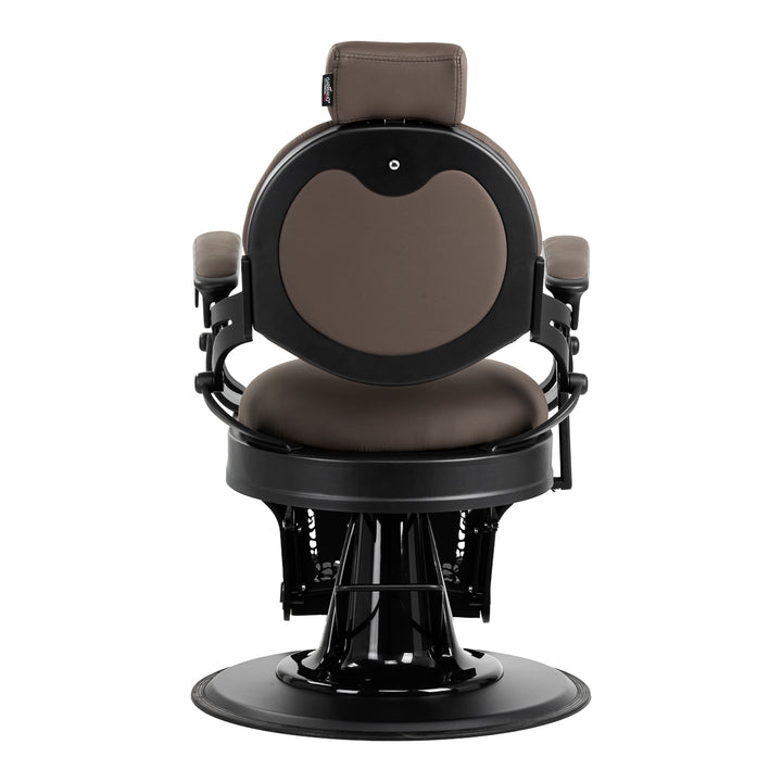 Fauteuil Barbier Gabbiano Niccolo Marron‑Noir sans Boutons - image 3