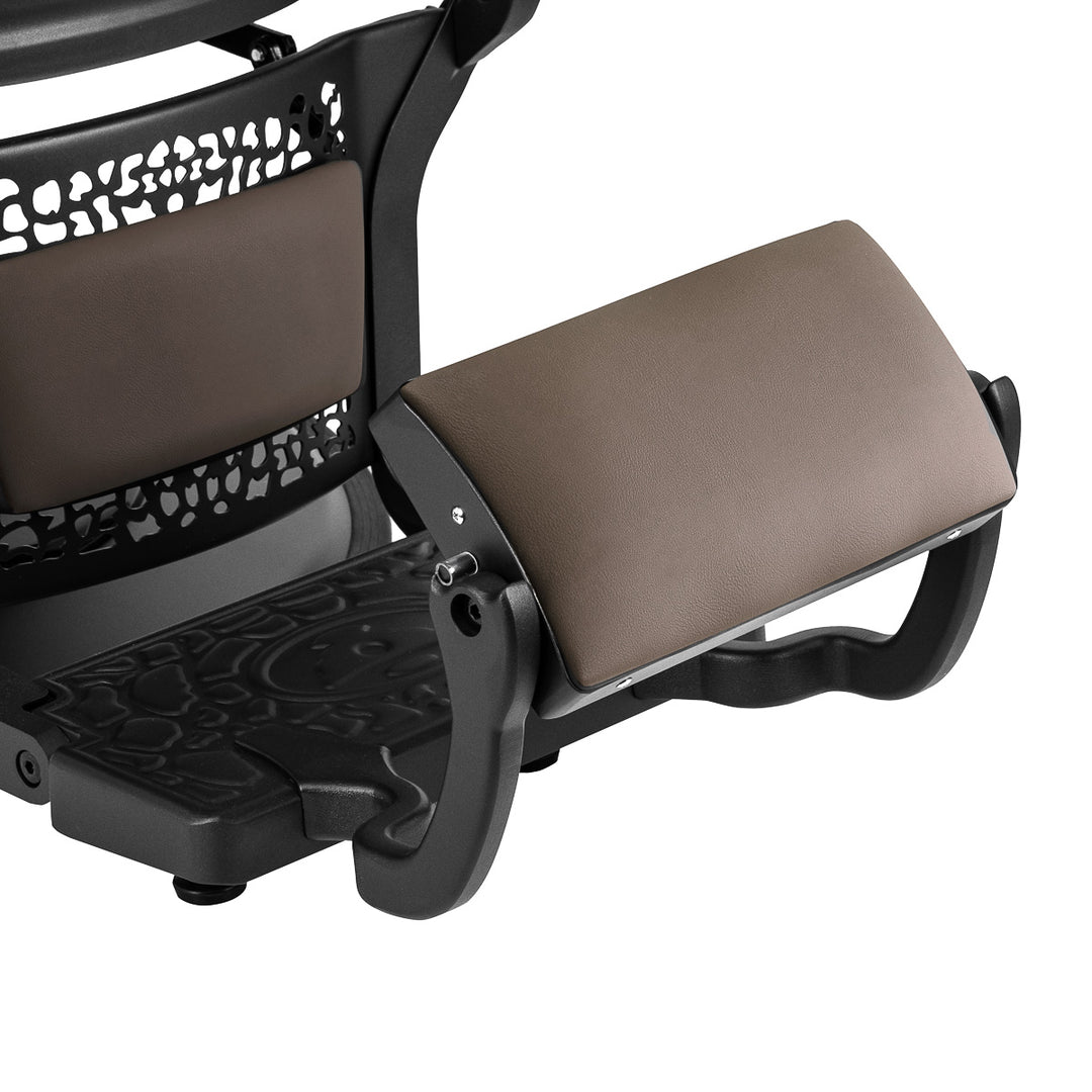 Fauteuil Barbier Gabbiano Niccolo Marron‑Noir sans Boutons - image 6