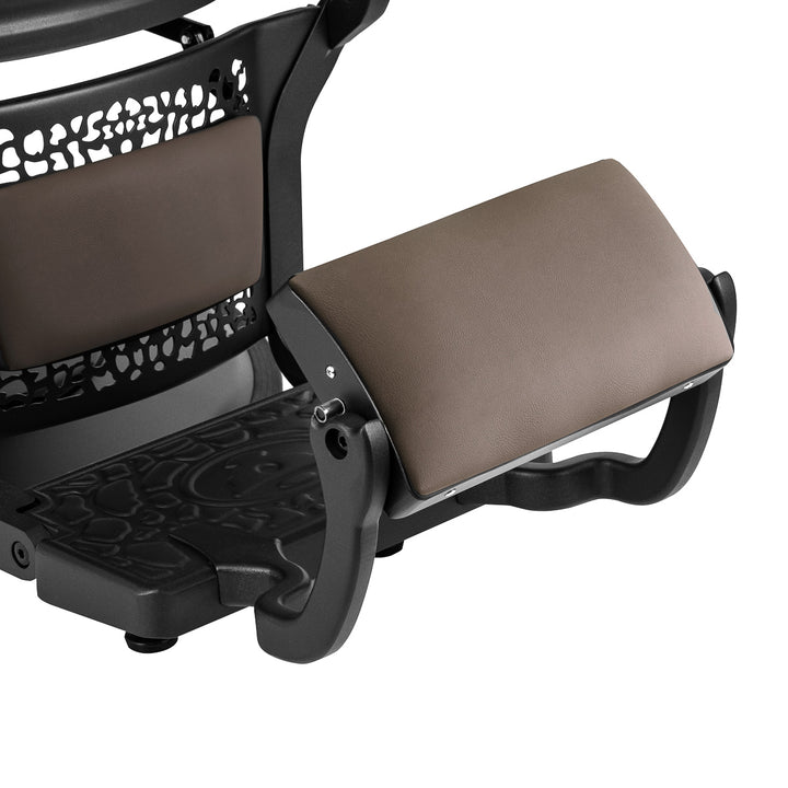 Fauteuil Barbier Gabbiano Niccolo Marron‑Noir sans Boutons - image 6