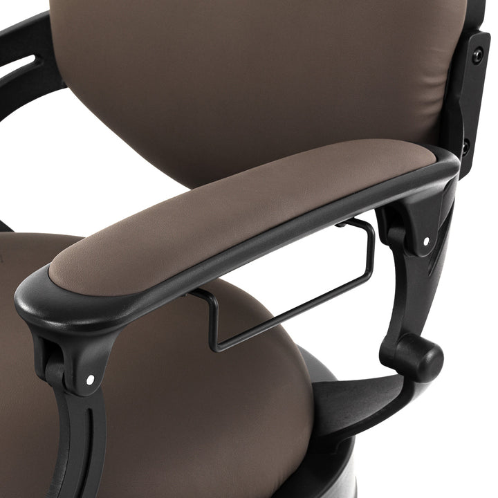Fauteuil Barbier Gabbiano Niccolo Marron‑Noir sans Boutons - image 10