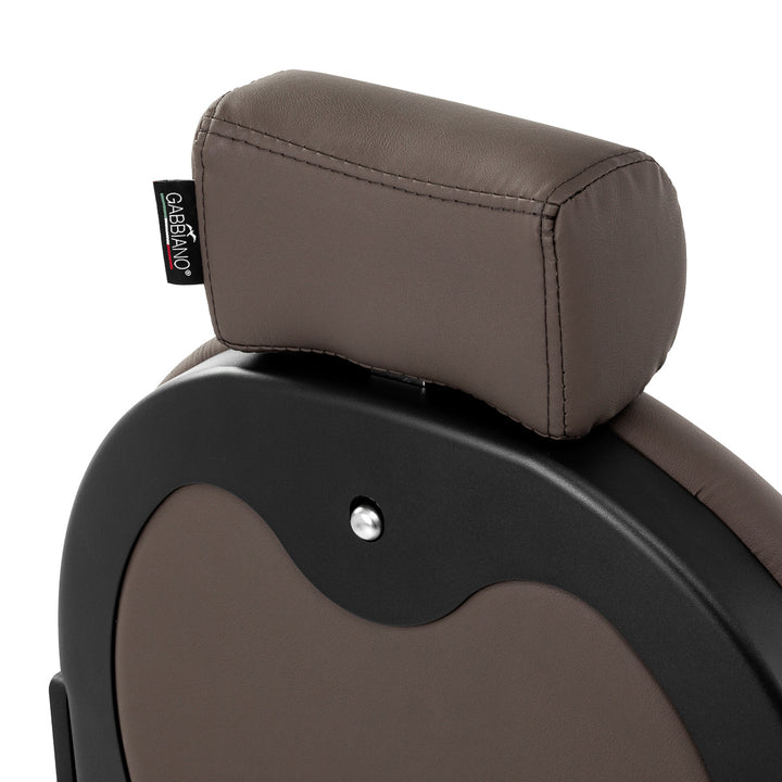 Fauteuil Barbier Gabbiano Niccolo Marron‑Noir sans Boutons - image 16