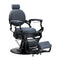 Fauteuil Barbier Gabbiano Niccolo Gris‑Noir sans Boutons