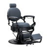 Fauteuil Barbier Gabbiano Niccolo Gris‑Noir sans Boutons