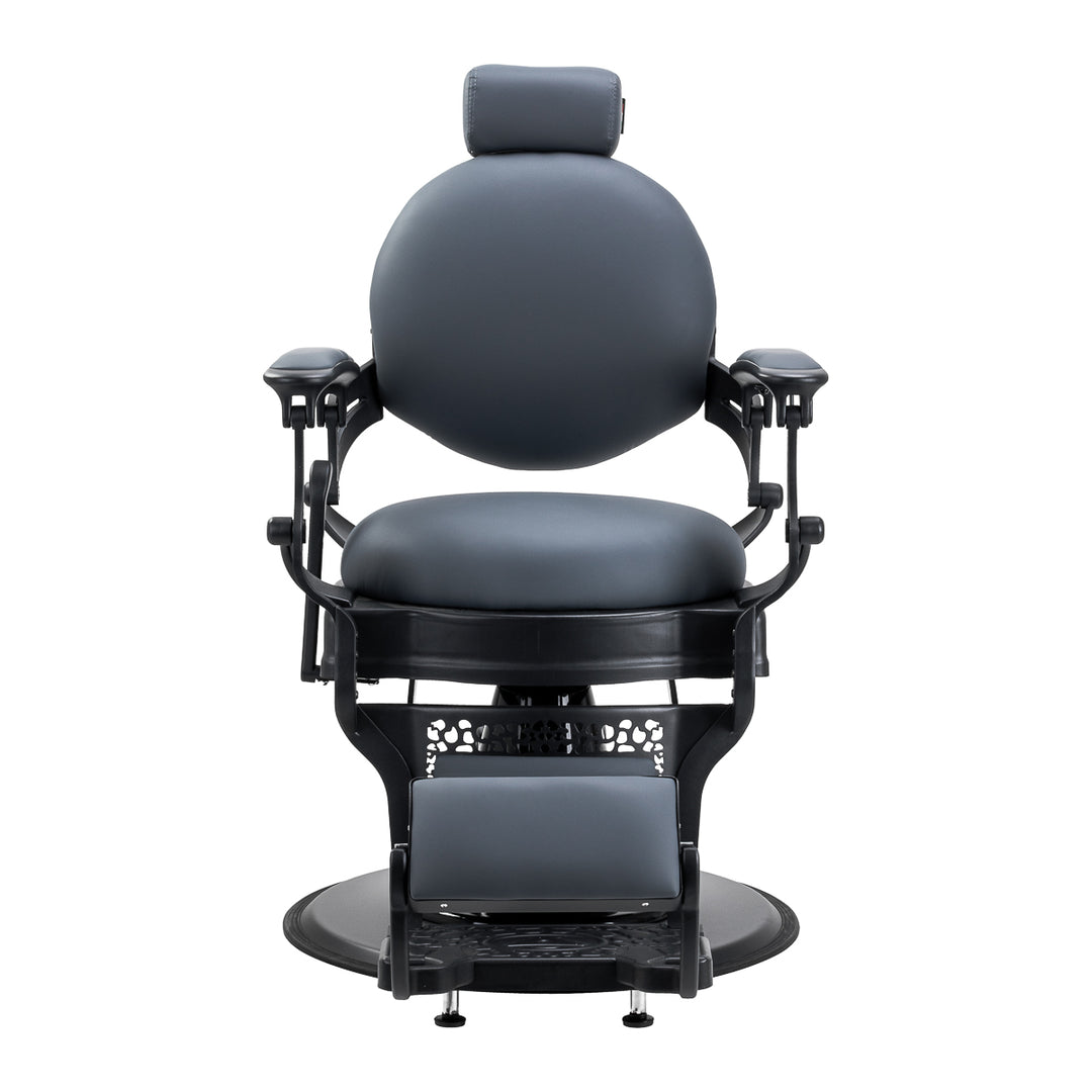 Fauteuil Barbier Gabbiano Niccolo Gris‑Noir sans Boutons - image 2