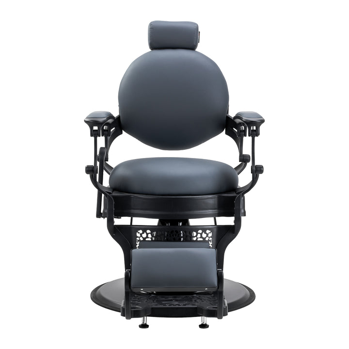 Fauteuil Barbier Gabbiano Niccolo Gris‑Noir sans Boutons - image 2