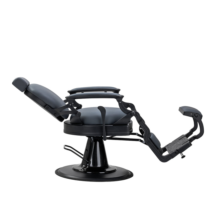 Fauteuil Barbier Gabbiano Niccolo Gris‑Noir sans Boutons - image 5