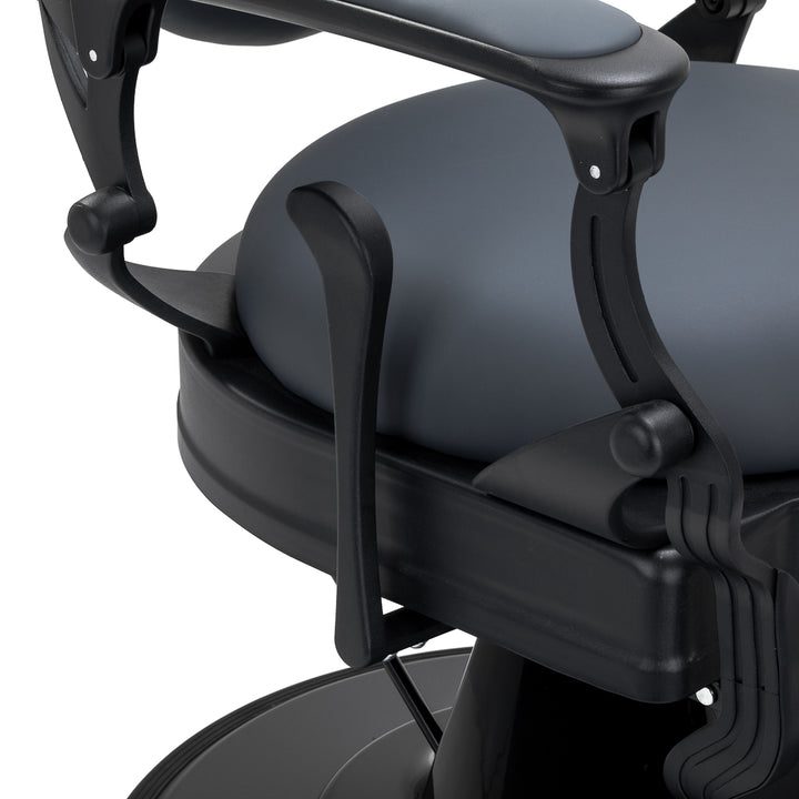 Fauteuil Barbier Gabbiano Niccolo Gris‑Noir sans Boutons - image 8