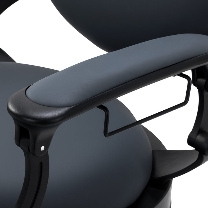 Fauteuil Barbier Gabbiano Niccolo Gris‑Noir sans Boutons - image 10
