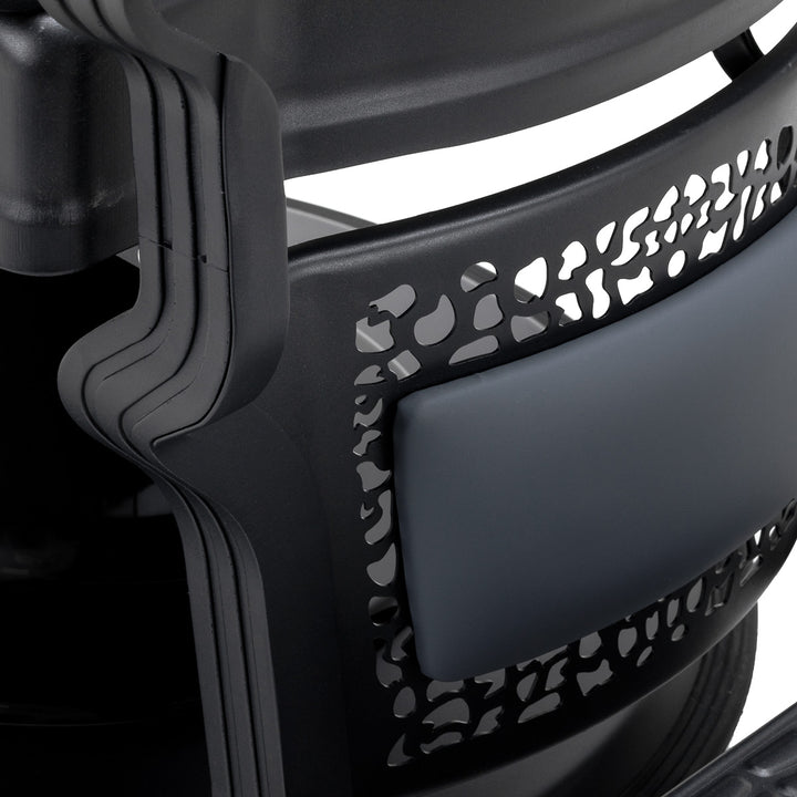 Fauteuil Barbier Gabbiano Niccolo Gris‑Noir sans Boutons - image 11