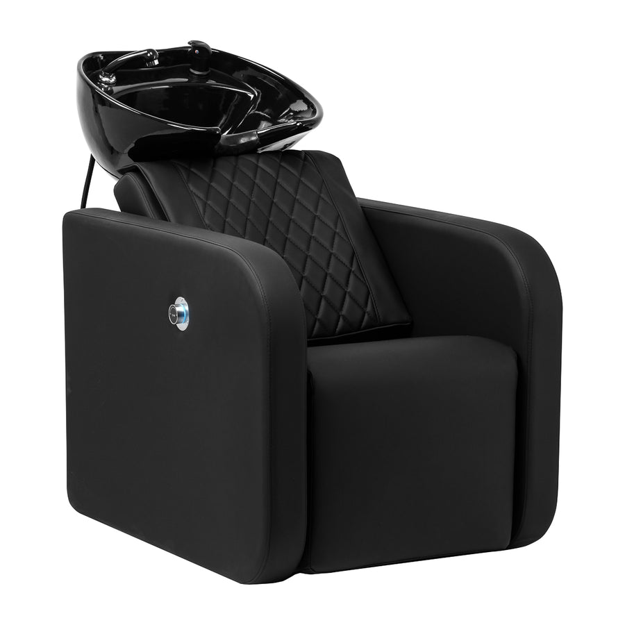 Unité de Lavage Gabbiano Sylvia avec Massage et Repose-jambes Électrique Noir 1