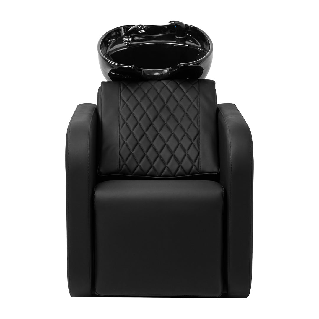 Bac Coiffeur Gabbiano Sylvia avec Massage et Repose-jambes Électrique Noir - image 5