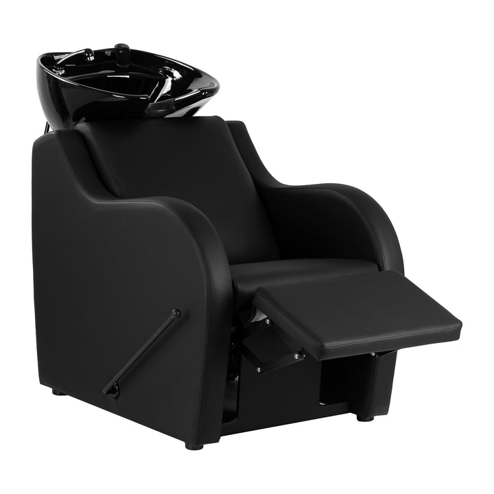 Unité de Lavage Gabbiano Carmen avec Repose-jambes Réglable Noir 2