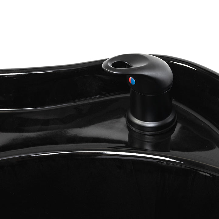 Unité de Lavage Gabbiano Carmen avec Repose-jambes Réglable Noir 10